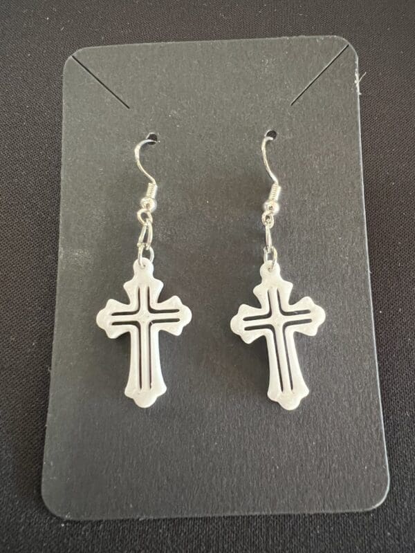 Flared Cross Earrings