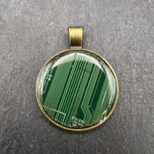 Circuit board pcb pendant, handcrafted jewelry