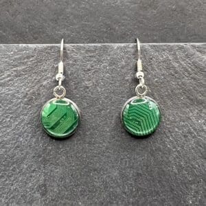 Circuit board pcb earrings, handcrafted jewelry