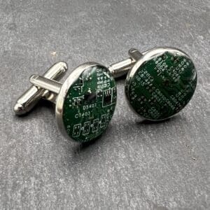 Circuit board pcb cufflinks, handcrafted jewelry