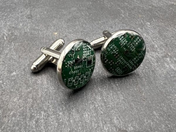 Circuit board pcb cufflinks, handcrafted jewelry