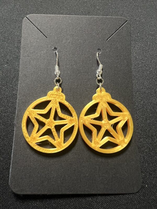 Gold Star Nativity Earrings