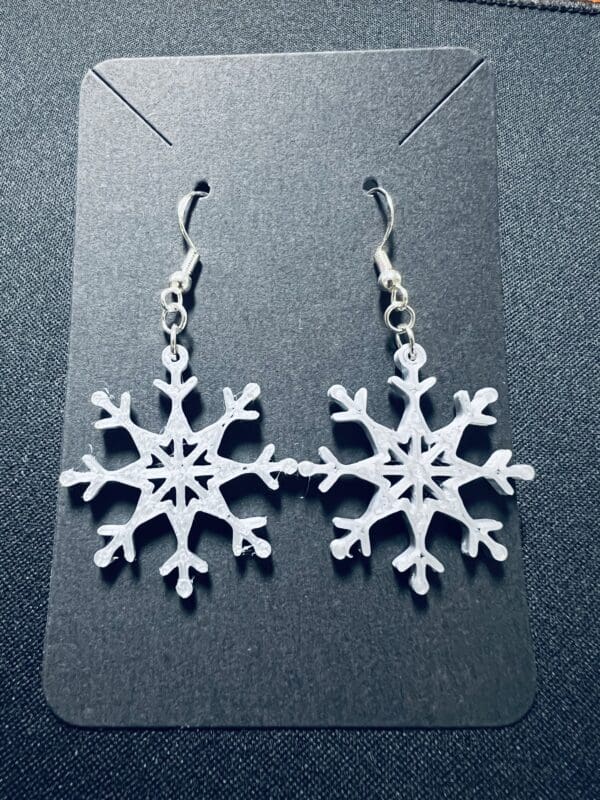 Winter Silver Snowflake Earrings