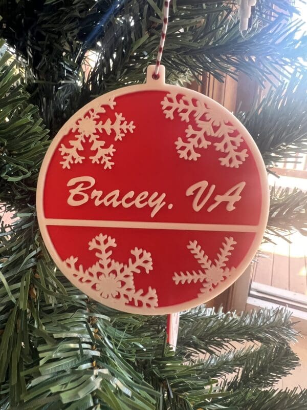 Bracey, Virginia Christmas ornament.